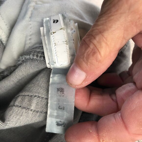 Loft Womens Jeans Size 28/6 Curvy Skinny High Rise Ankle Frayed Hem Gray Denim - Picture 15 of 16